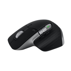 Logitech mx master 3s per mac mouse wireless bluetooth laser 8.000 dpi mano destra con scorrimento ultraveloce ergo click silenziosi tracciamento su vetro personalizzabile usb-c nero argento