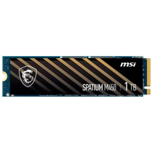 Msi spatium m450 ssd m.2 1.000gb pcie 4.0 nvme 3d nand read/write 3600/3000 mbps