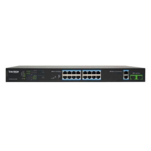 Vultech vs-poe2164ge-200w switch non gestito poe+ 16 porte 10/100 fe + 2 porte + 2 porte uplink 10/100/1000 ge + 2 porte uplink
