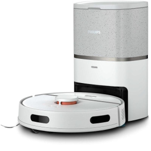 Philips homerun 3000 xu3110 series aqua robot aspirapolvere aspira e lavapavimenti 4000 pa con stazione di svuotamento bianco