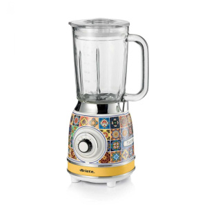 Ariete 583 positano edition frullatore/tritaghiaccio con tazza in vetro da 1,5 litri 4 lame in acciaio inox – 4 velocita` + pulse 1000 watt