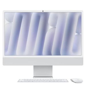 Apple imac 2024 24 retina display 4.5k vetro nano texture 23.5 chip apple m4 cpu 10-core gpu 10 core ram 16gb ssd 256gb wi-fi 6e-gigabit lan italia argento