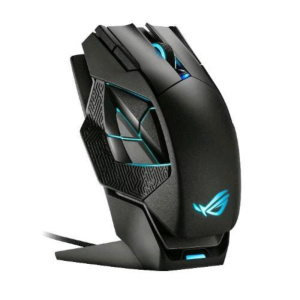Asus rog spatha x mouse gaming ottico 19.000 dpi rgb 12 tasti wireless + usb type-a black