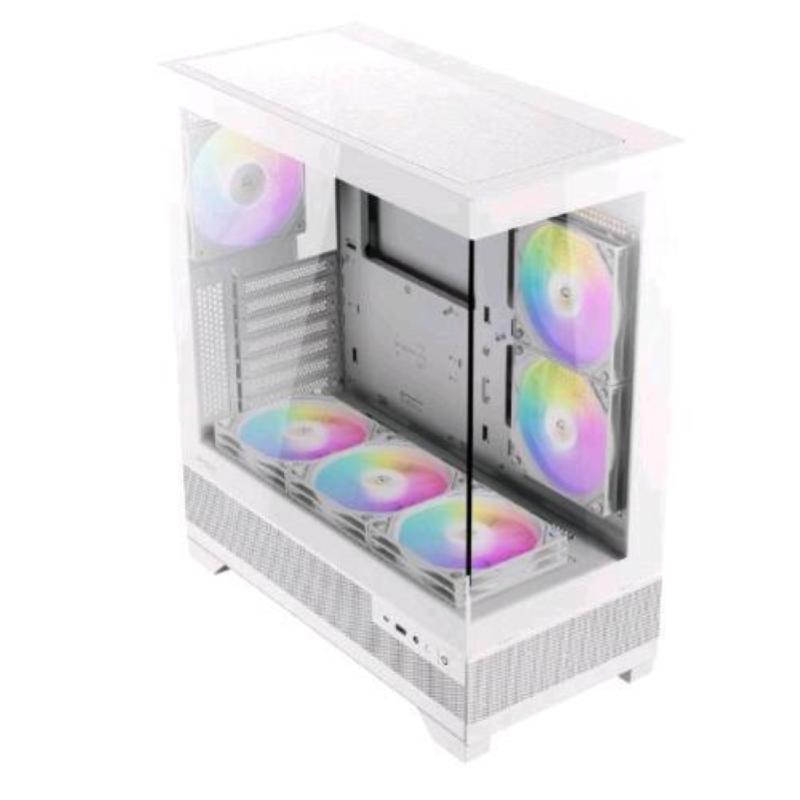 Antec cx700 rgb elite mid tower gaming pannello frontale e laterale in vetro temperato bianco
