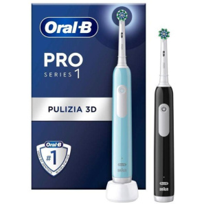 Braun oral-b spazzolino elettrico ricaricabile pro series 1 confezione da due