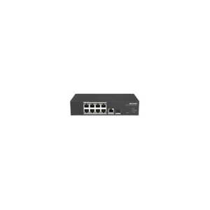 Hikvision digital technology 8 port fast ethernet smart harsh poe switch 8 10-100m poe ports 1 gigabit rj45