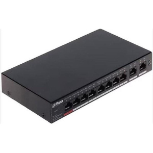 Switch rete 8 porte poe + 2 porte 10/100/1000mbps (cs4010-8et-110)