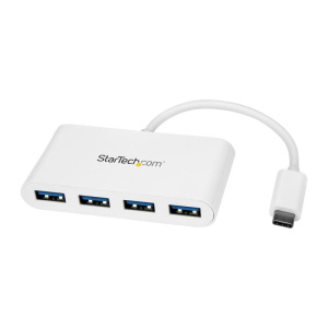 Startech hb30c4abw hub usb-c 4 porte usb-a 3.0 superspeed alimentazione a bus desktop bianco