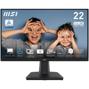 Msi microstar mon 21,5 ips hdmi vga 16:9 100hz msi pro mp225 black vesa fhd