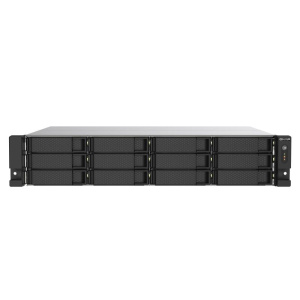 Nas rack 2u qnap ts-1273au-rp-8g 12hd 3,5/2,5 nohdd 2p 2.5 gbe 2usb-c 2usb-a 8gb ddr4 4c amd ryzen v1000 v1500b 2x300w