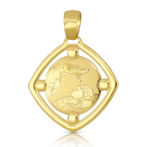 Medaglia Ciondolo da Battesimo Oro Giallo 803321714896