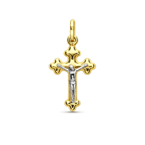 Croce Uomo Oro Giallo e Bianco GL-G21731517