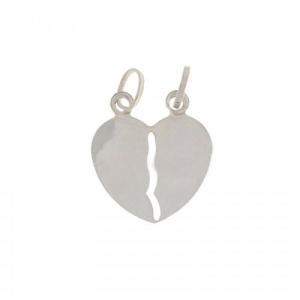 Ciondolo doppio con Cuore spezzato da spezzare Oro bianco 803321703332