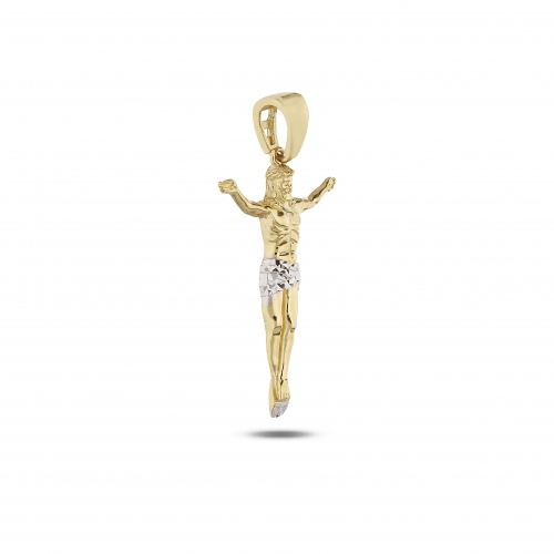 Ciondolo Croce Oro Bianco Giallo GL101742 - immagine 2