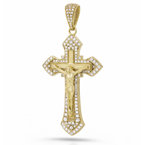 Ciondolo Croce Unisex Oro Giallo GL102371
