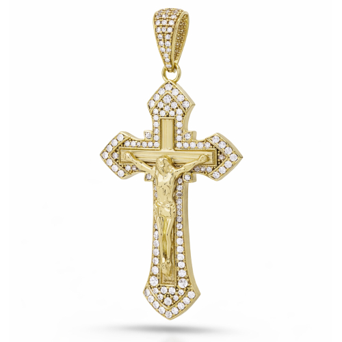 Ciondolo Croce Unisex Oro Giallo GL102371