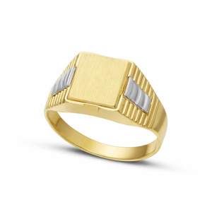 Anello Uomo Oro Bianco Giallo GL102376