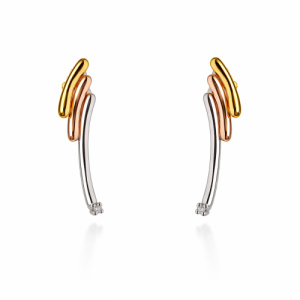 Orecchini Donna Oro Bianco Giallo Rosa GL102404