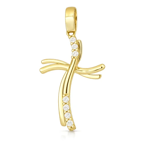 Ciondolo Croce Donna Oro Giallo GL102413