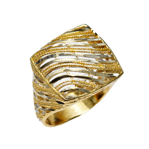 Anello Donna Oro Bianco Giallo GL102431