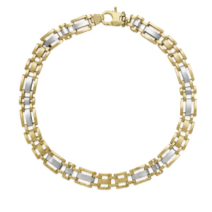 Bracciale Uomo Oro Bianco Giallo GL102473