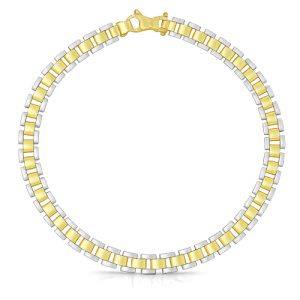 Bracciale Uomo Oro Bianco Giallo GL102479