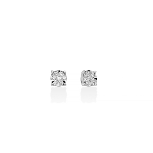 Orecchini Donna Miluna Oro Bianco 18kt Diamanti ERD3364