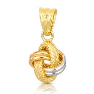 Ciondolo Nodo Oro Bianco Giallo Rosa GL102415