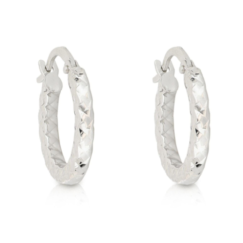 Orecchini a Cerchio Donna in Oro Bianco 803321727727