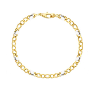 Bracciale Uomo Oro Giallo Bianco GL-SONMSF132GB21