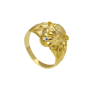 Anello Oro Giallo Testa di Leone GL101665