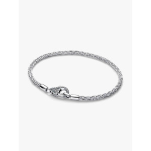 Bracciale Pandora Maglia Coda di Volpe con Chiusura Pavè 594462C01