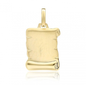 Ciondolo Pergamena Personalizzabile Oro Giallo GL102430