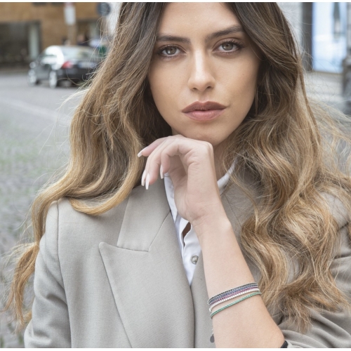 Bracciale Tennis Argento Uomo Donna Misura Personalizzabile - immagine 2