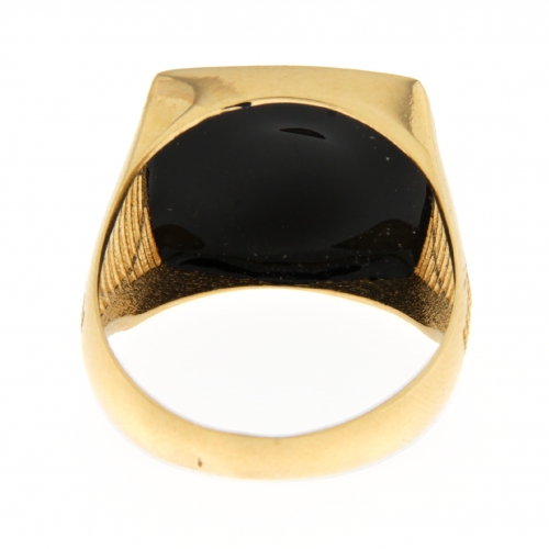 Anello Uomo Oro Giallo Testa di Leone GL101772 - immagine 2