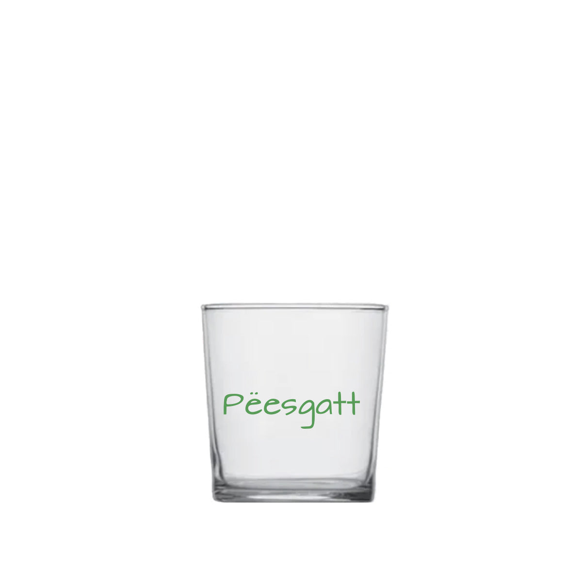 Tumbler con scritta Peesgatt