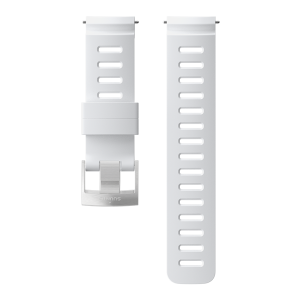 Cinturino Suunto Dive 1 in silicone bianco/acciaio da 24 mm misura M