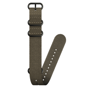 Cinturino Suunto Dive 2 Zulu in tessuto Stealth nero da 24 mm misura L
