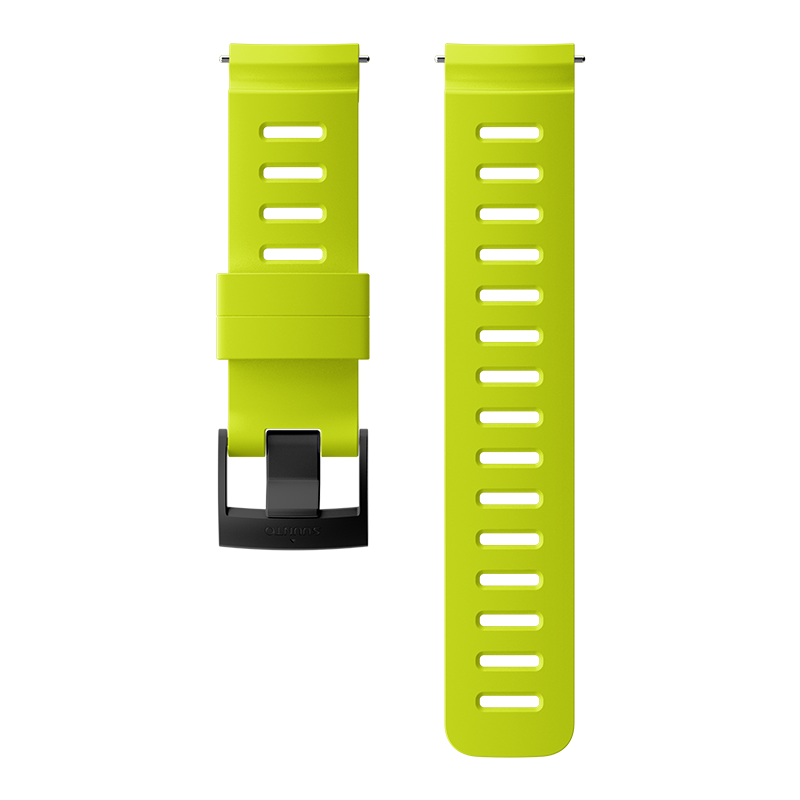 Cinturino Suunto Dive 1 in silicone lime/nero da 24 mm misura M