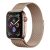 Apple watch serie 4 gps + cellular cassa 44mm acciaio oro con cinturino loop maglia milanese oro
