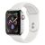 Apple watch serie 4 gps + cellular, cassa 44 mm in acciaio inossidabile e cinturino sport bianco