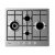 Candy chw6d4wx piano cottura a gas 4 fuochi piano in acciaio inox
