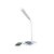 Mediacom m-lamwc1 lampada da tavolo led usb con wireless charger bianco