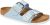 Arizona Big Buckle Donna Birko Flor Patent patent dove blue, calz stretta