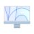 Apple imac 2021 24 retina 4.5k chip m1 gpu 8-core ram 8gb-ssd 256gb-macos big sur italia blu (mgpk3t/a)