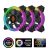 Noua zephyr black 3 ventole triplo halo rgb rainbow addressable 5v 3pin cooling fan 120 mm 6-pin 1100rpm