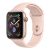 Apple watch serie 4 gps cassa 44mm alluminio gold con cinturino sport rosa sabbia