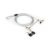 Hamlet cavo di sicurezza di a y in acciaio per notebook e pc con doppio lucchetto a chiave 1.8 mt colore acciaio