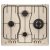 Electrolux rgg6243lon piano cottura a gas da incasso 4 fuochi acciaio smaltato sabbia