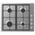 Candy chg6lx piano cottura a gas 4 fuochi inox